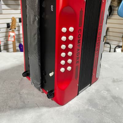 *OPEN BOX* Hohner Compadre Diatonic Accordion - Keys of G/C/F - Red image 2