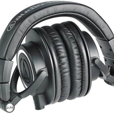 Audio-Technica ATH-M50x Professional Monitor Headphones + Slappa Full Sized HardBody PRO Headphone Case (SL-HP-07) image 4
