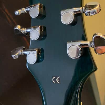 RARE MIK Guild DeArmond Sevenstar Seven-String Electric Guitar 2000-2001 Emerald Green Transparent vintage t-bird de armond korea image 4