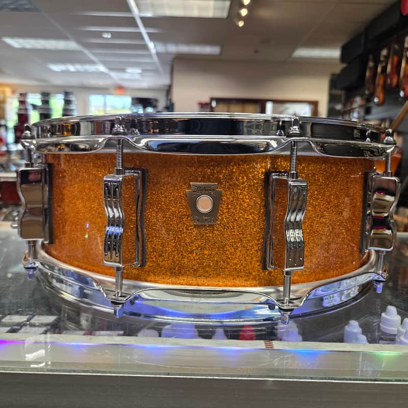 Ludwig LS401 Classic Maple 5x14" Snare Drum - Gold Sparkle image 1