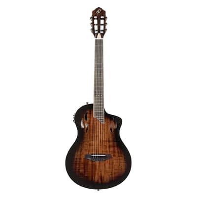 Ortega Guitars RTPDLX-ACA TourPlayer Series Thinline A/E Nylon - Burst Open Box image 2