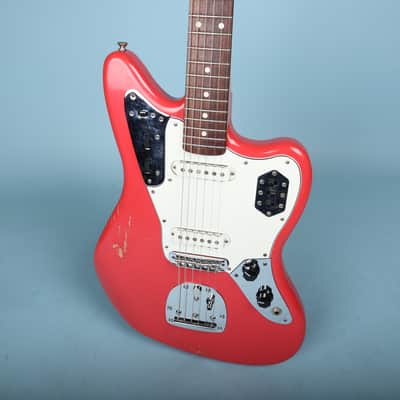 2014 Classic 60s Jaguar Fiesta Red Rosewood Electric Guitar image 3
