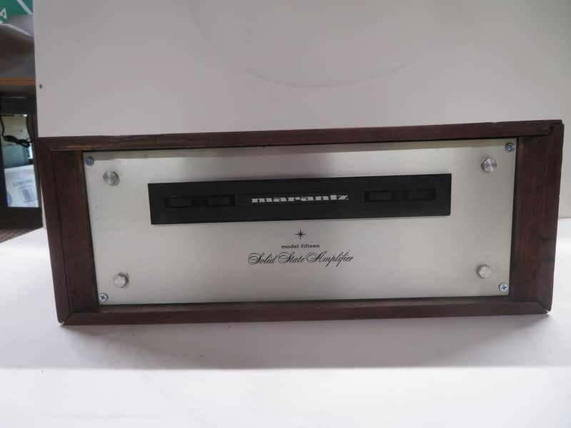 Marantz Model Fifteen Power Amplifier early 1970's - silver faceplate, wood cabinet image 1