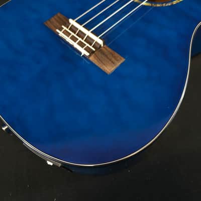 New Lanikai Acoustic Electric Baritone Ukulele QM-BLCEB w/Case image 12