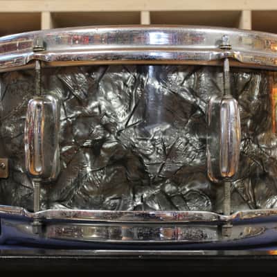 1960s Slingerland 5.5x14 Super Gene Krupa Snare Drum in Black Diamond Pearl image 2