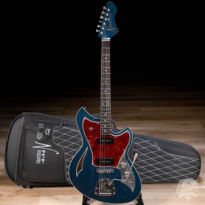 Novo Custom Miris J Semi-Hollow w/ Fralin P-90s & Ebony FB – Lake Como Blue image 1