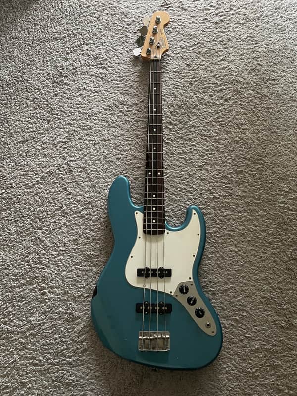 Fender Standard Jazz Bass 2000 MIM Rare Ocean Turquoise 4-String Bass Guitar image 1
