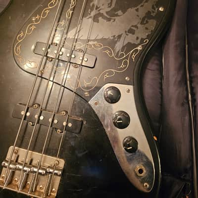 1978 Ibanez 2609B Professional Black Eagle Double Cutaway 4-String Bass with Maple Fretboard - Black image 2