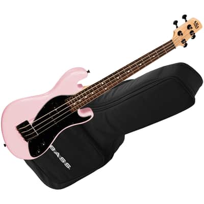 Solid Body U-Bass 4 cordes Light Pink + housse Kala image 1