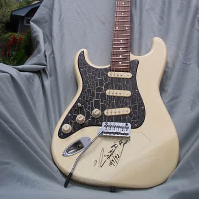 Original 80s left handed Strat strung right handed .... Stewart McDonald neck Clarence " Gatemouth " Brown signed image 1