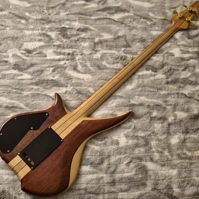 TUNE Japan TWXT-4 Tremolo Bass - 2000s - Locking Tuners - Neck-Thru - Active - Whammy Bar - MIJ -  4-String Bass - Natural Walnut image 10