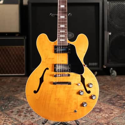 Gibson ES-335 Figured Semi-Hollow Electric Guitar - Honey Amber with Hardshell Case image 3