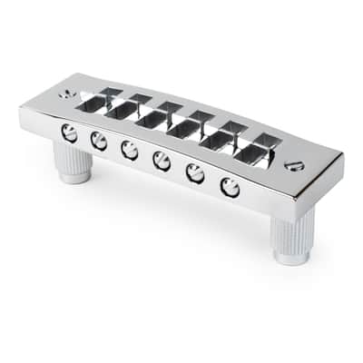 StewMac Harmonica Tune-o-matic Bridge, Chrome image 1