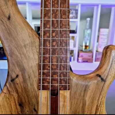 Muckelroy Custom lined fretless Bass image 8
