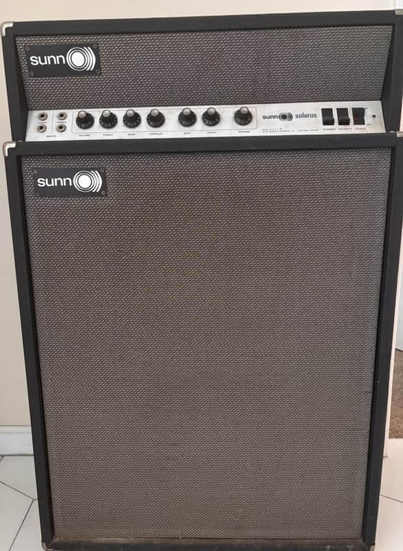 Late 60's Sunn Solarus Tube Guitar Amp Silver Panel w/ Pedal - Non Functioning