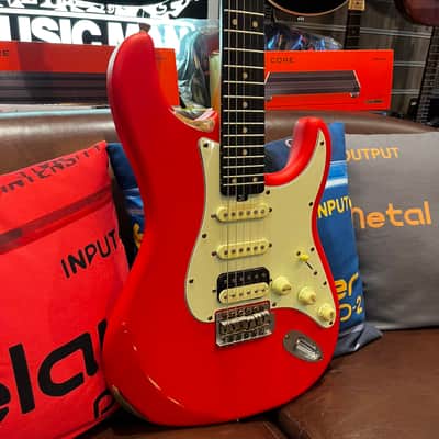 Eko AIRE RELIC Fat Strat Guitar 60s Style HSS 2023 - Fiesta Red image 2