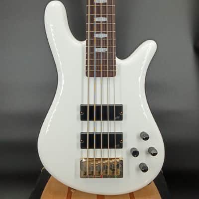 Spector Icon NS-5 Bolt-On White Gloss 5 String Bass 8 lbs 10 Ounces image 2