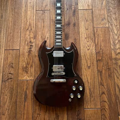Vintage 1970s Greco SS 600 SG Electric Guitar Oxblood 'Gneco' Maxon Pickups MIJ Japan Matsumoku image 2