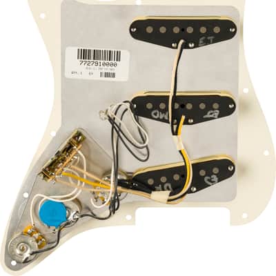 Fender Pre-Wired Strat Pickguard Eric Johnson Sig Parchment 11 Hole PG image 2