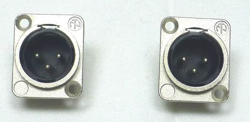 (2) Two Original NEUTRIK NC3MD-L-1 Male 3 Pin XLR Chassis Mount Connector. image 1