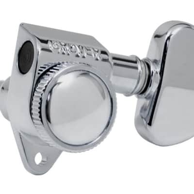 GROVER 502C Roto-Grip Locking Rotomatics with Round Button - Guitar Machine Heads, 3 + 3 - Chrome image 2