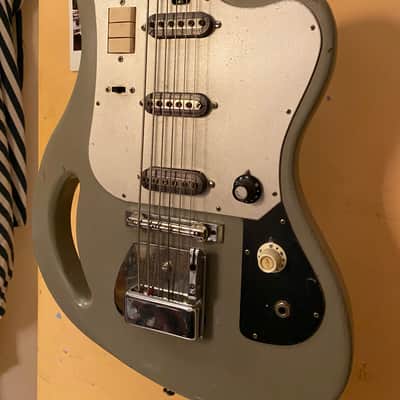 Teisco TB-64 Bass VI 1964 - Green image 5