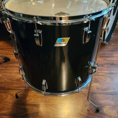 Ludwig 1970 18" Floor Tom with Legs Black Excellent Condition image 2