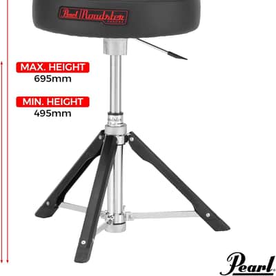 Pearl Roadster Drum Throne Seat Tri-Lateral Gas Lift Stool (D1500TGL) image 3