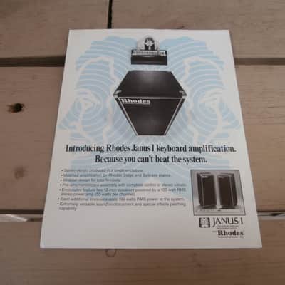 Vintage 1970's Rhodes Janus I Keyboard Amplifier Introduction Flyer! Rare, Original Case Candy! image 1