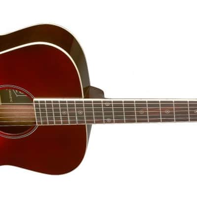 JN Guitars BES-A TRB Bessie Series Acoustic Auditorium, Solid Spruce Top, Trans Red image 4