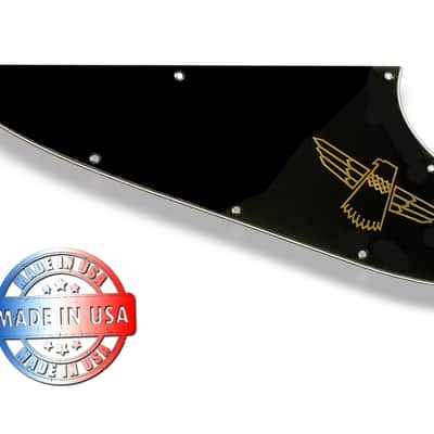 USA Made New 3 Ply Black Pickguard for 1987-1998 Gibson Thunderbird Bass + Gold Decal image 5