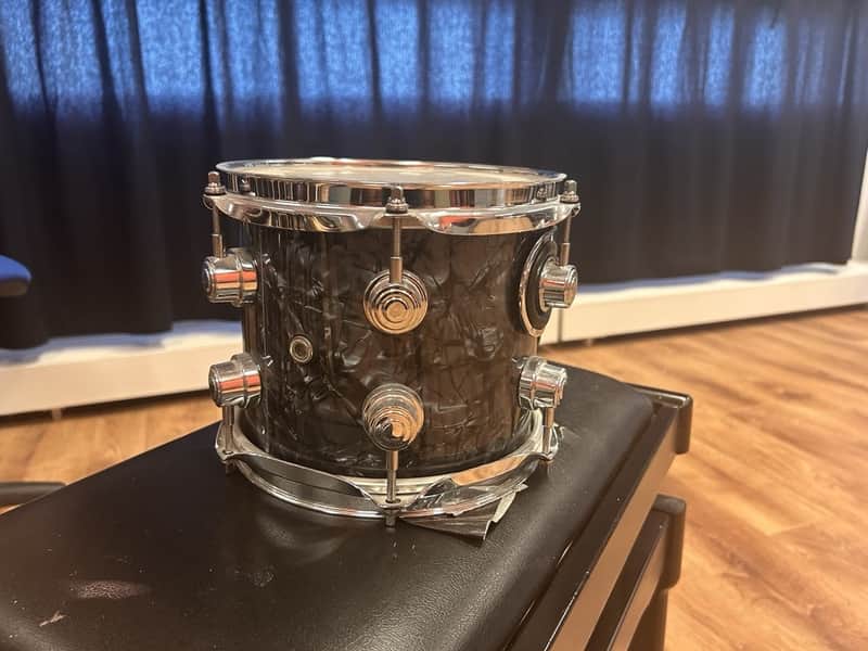 DW Performance Series 7x8" Rack Tom 2010 - Present - Black Diamond image 1