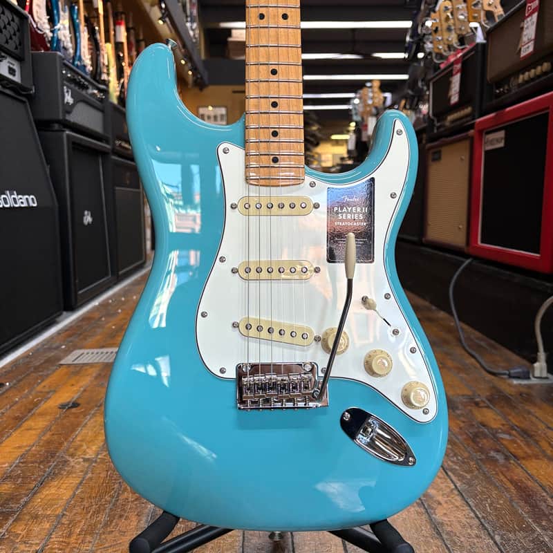Fender Player II Stratocaster Electric Guitar Aquatone Blue image 1
