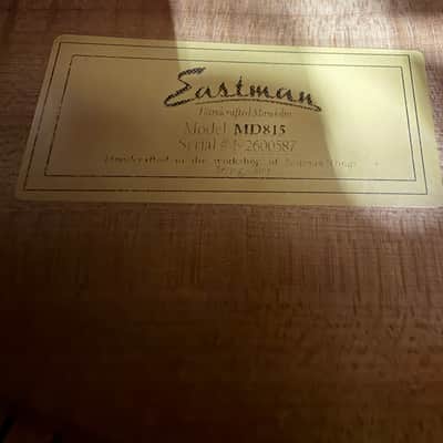 Eastman MD815 F-Style Mandolin in Classic Finish w/ Hard Case & Free Pro Setup image 12