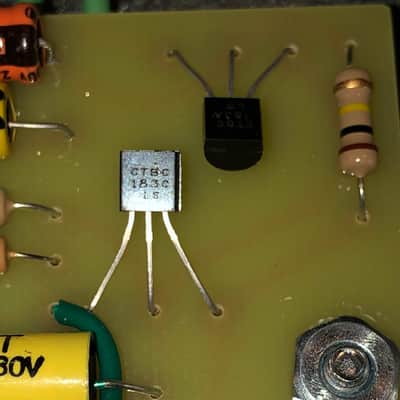 Fuzz Face BC 183 circuit w/ bias control: Old school Tone Bender enclosure Grey image 2