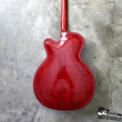 RARE Julio Giulietti  Model A2 Italian Semi-Hollow Jazzbox Electric Guitar w/ OHSC! (1962, Cherry) image 17