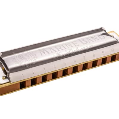 Hohner Marine Band Harmonica 1896BX in the Key of "F#" and Bonus Hohner Harp! image 1
