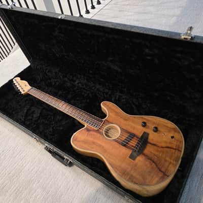 Fender American Acoustasonic Telecaster Exotic Koa 11/2019 - Natural image 2