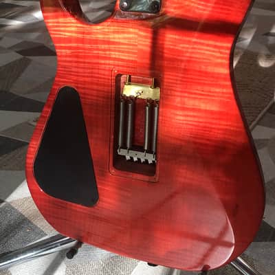 Hamer Californian Elite Flamed Maple 1992 - Salmon Blush Transparent image 10