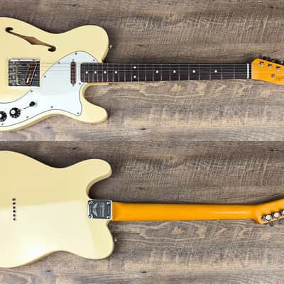 MyDream Partcaster Custom Built - Buttercream Thinline Tortoise Charlie Christian image 1