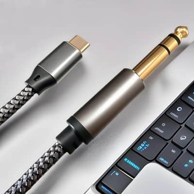 USB C to 6.35mm 1/4 inch TS Audio Cable 5M: Gold Plated USB Type C to 1/4" Male Mono Interconnect Aux Adapter Cable. imagen 4