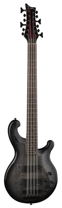Dean Guitars Rhapsody 12 String Electric Bass, Trans Black, R12 TBK image 1