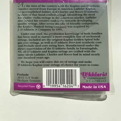 D'Addario Prelude J810 1/4 Violin Strings image 2