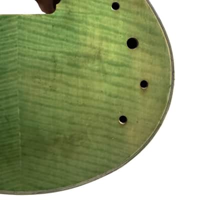 Green HH Double Cutaway Guitar Mahogany Body with Tiger Maple Top image 3
