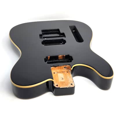 Brio Left Hand T-Style Black Floyd Rose Ready Cream Binding Belly Cut image 3