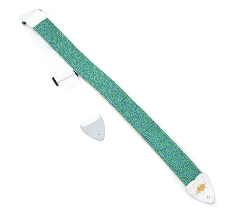 2" Alexis Sugar 'N Spice Green Ivy Clover Fabric Guitar Strap For Girls AL-GH image 1