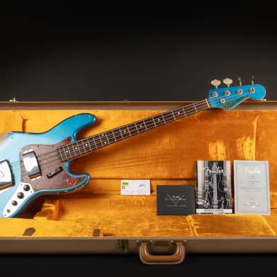 2014 Fender Custom Shop '64 Jazz Bass Heavy Relic - Lake Placid Blue with Matching Headstock | USA 1964 Vintage Reissue 4-String | CoA OHSC image 2