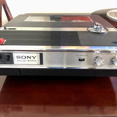 SONY TAPE RECORDER TC-222-A VINTAGE 5" REEL TO REEL sounds great. image 7