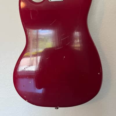 1965 Fender Mustang Guitar with Rosewood Fretboard - Dakota Red image 5