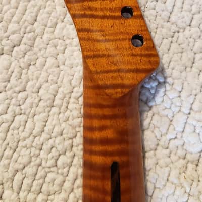 Extraordinary USA roasted 5A Plus,flame maple neck with monster flame maple head stock.Made to fit a Tele body # EPT-M11 image 7